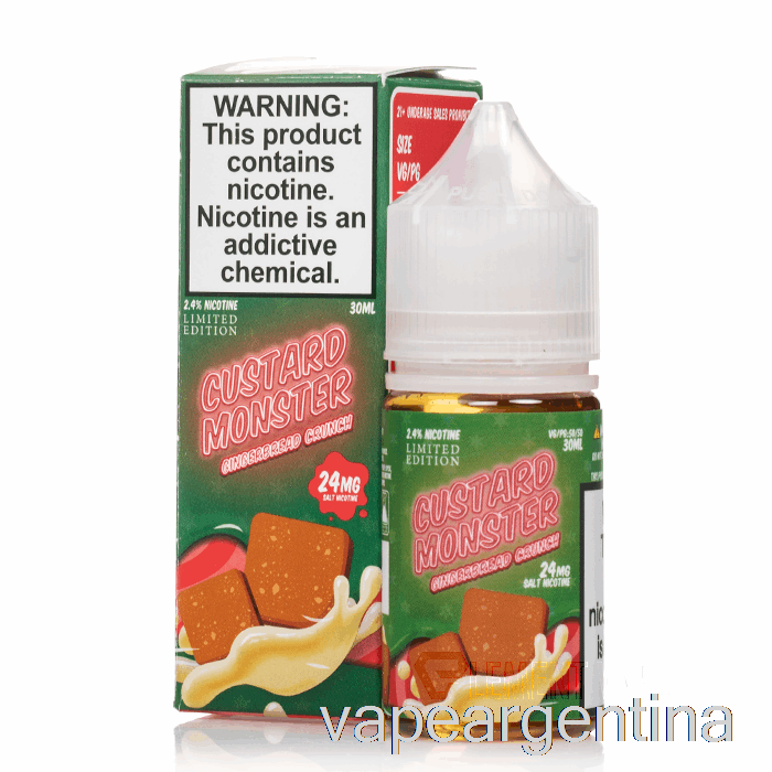 Crujiente De Pan De Jengibre - Sales De Natillas Monstruosas - 30ml 48mg Vape Descartable